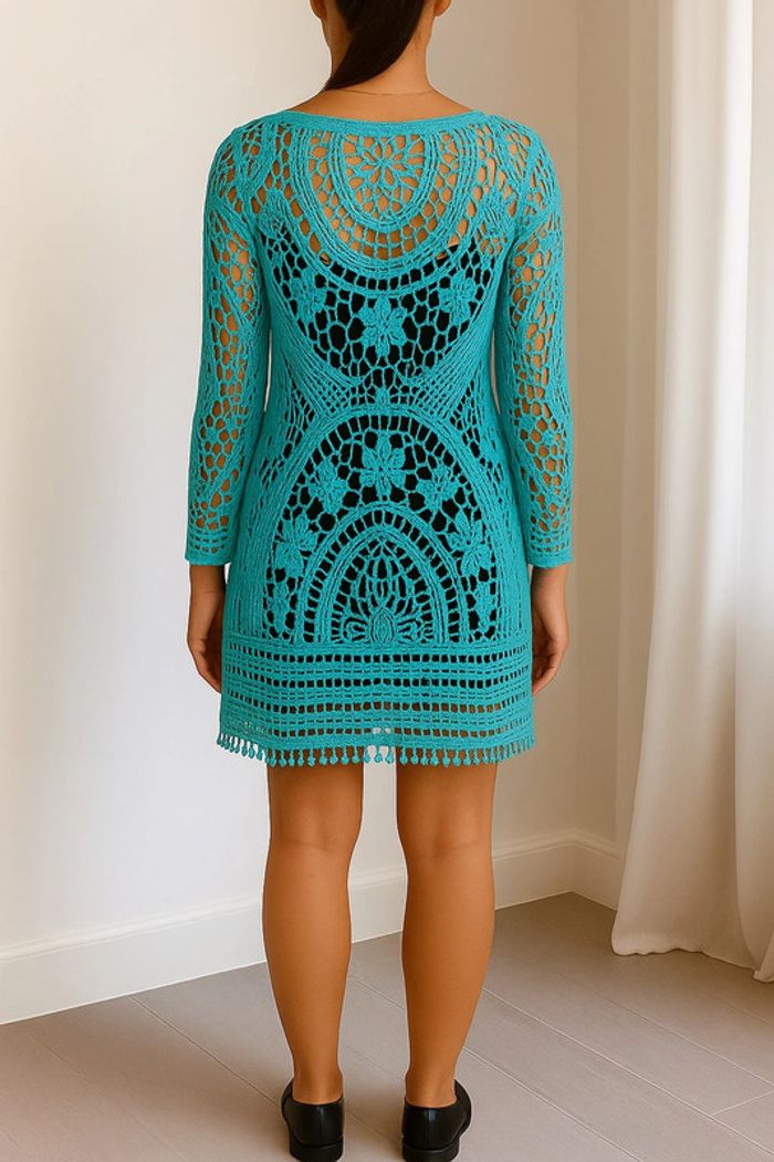 Robe de plage en dentelle crochet tricot - photo numéro 2