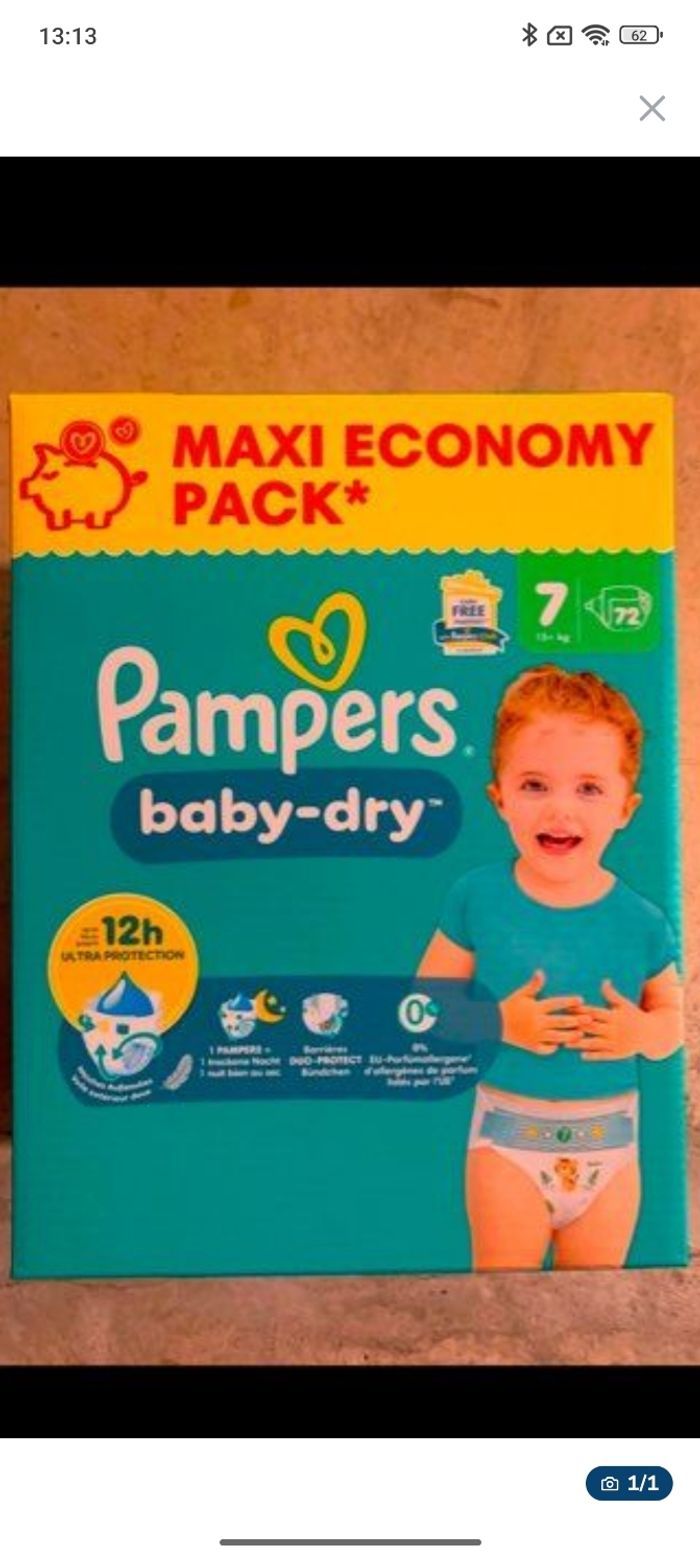 Couche pampers Taille 7