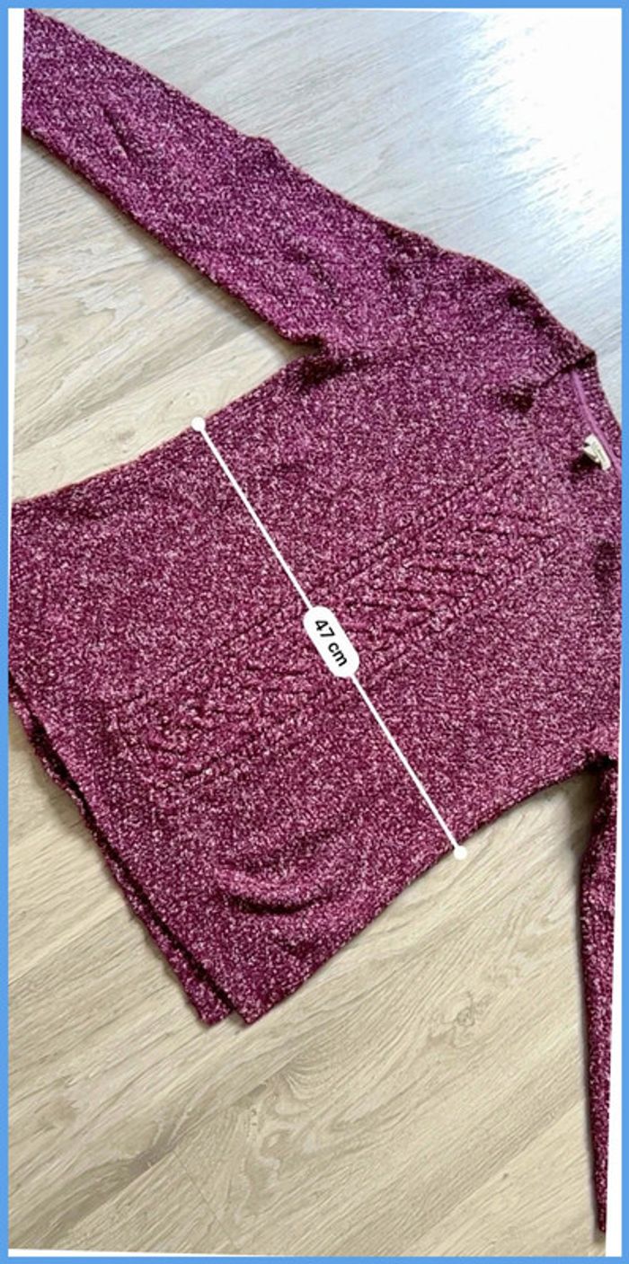 Pull torsadé Femme L.L. Bean Bordeaux Taille M - photo numéro 5
