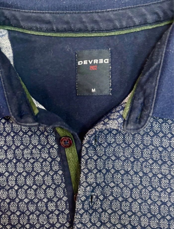 💼 Polo Devred 1902 – Taille M – Motif géométrique bleu marine - photo numéro 5