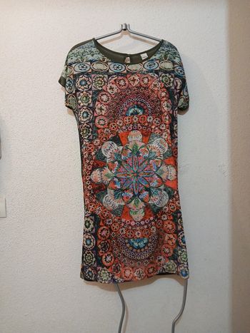 Robe légère multicolore/kaki " heine " taille 34