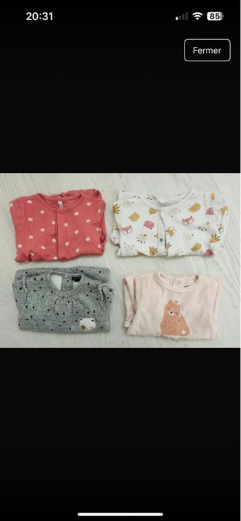Lot pyjamas 3 mois