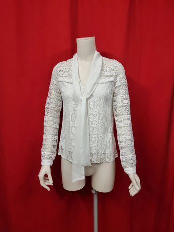 Naf Naf blouse chic dentelle blanche * T34 *