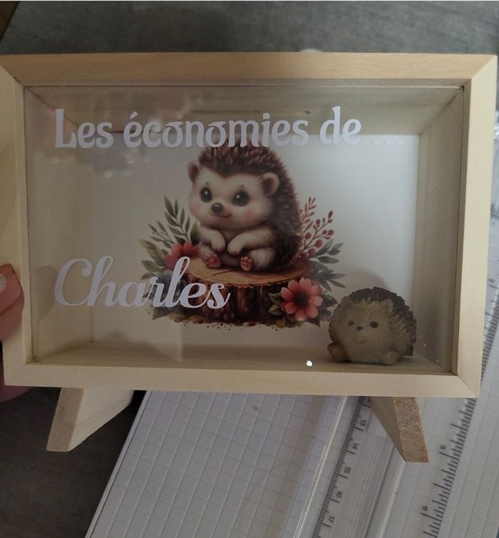 Tirelire bois coccinelle 🐞 personnalisée - photo numéro 3