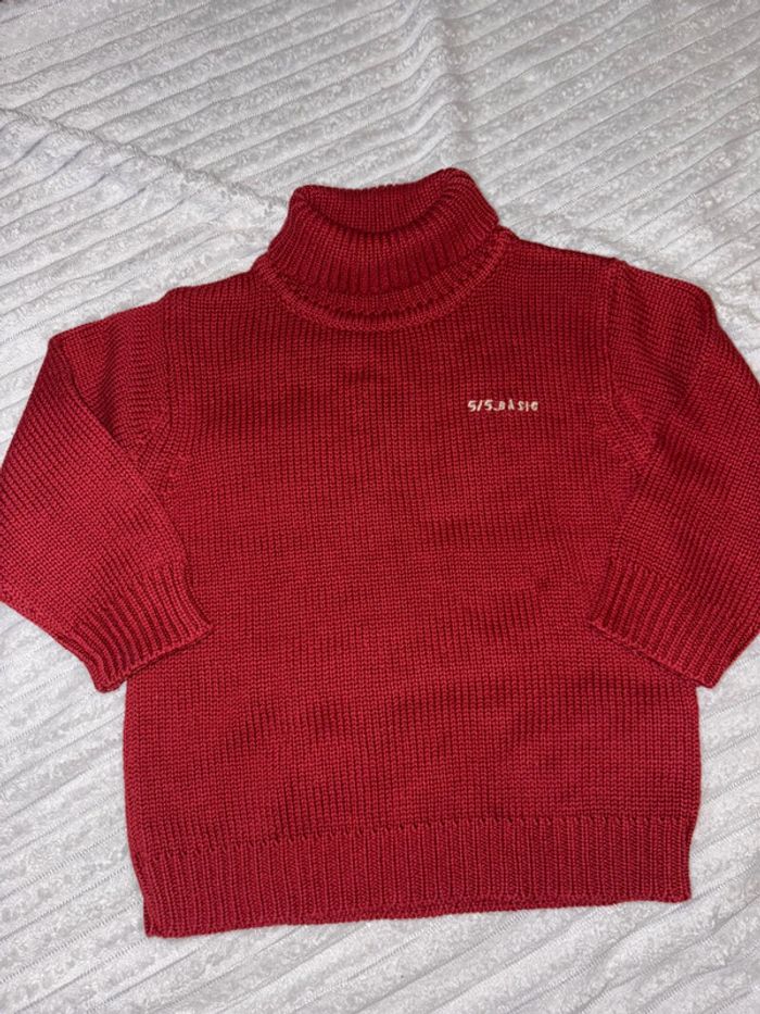Pull fille rouge