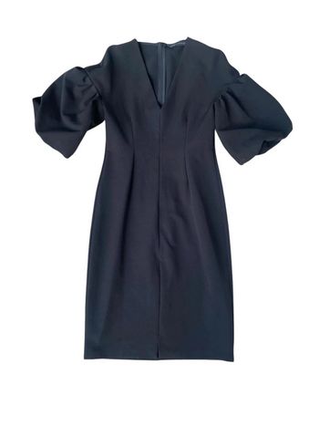 Robe midi noire manches ballon Zara taille M