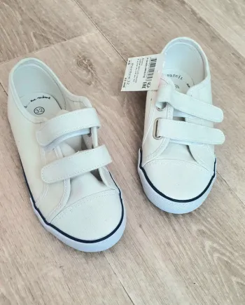 Baskets à scratchs taille 32 blanches - Du Pareil au Même- neuves