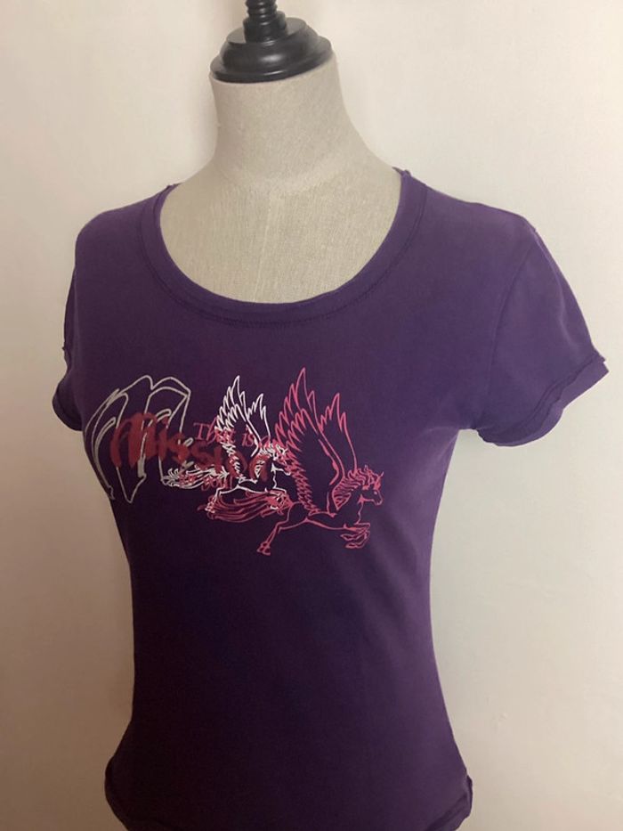 Teeshirt violet avec inscription 34 - photo numéro 3