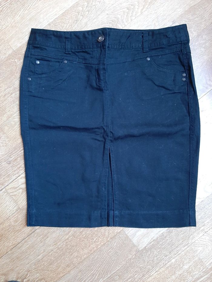 Jupe façon jean fendue