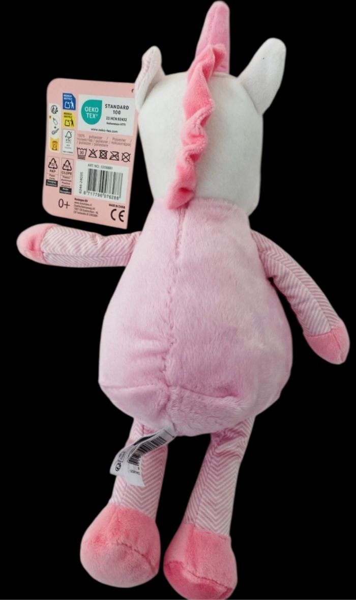 ❤️B5739 Doudou peluche Licorne Rose Plush Toy Oeko Tex Unicorn Plush - photo numéro 2