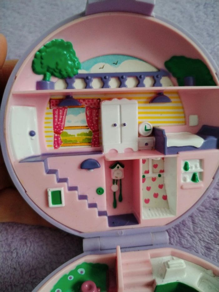 Polly Pocket vintage 1989 maison de Polly boîte ronde violette - photo numéro 8