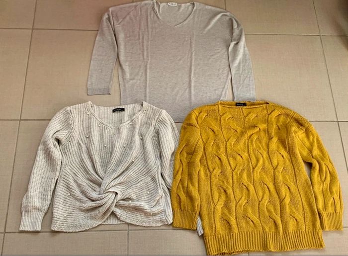Lot 3 pulls taille s/m