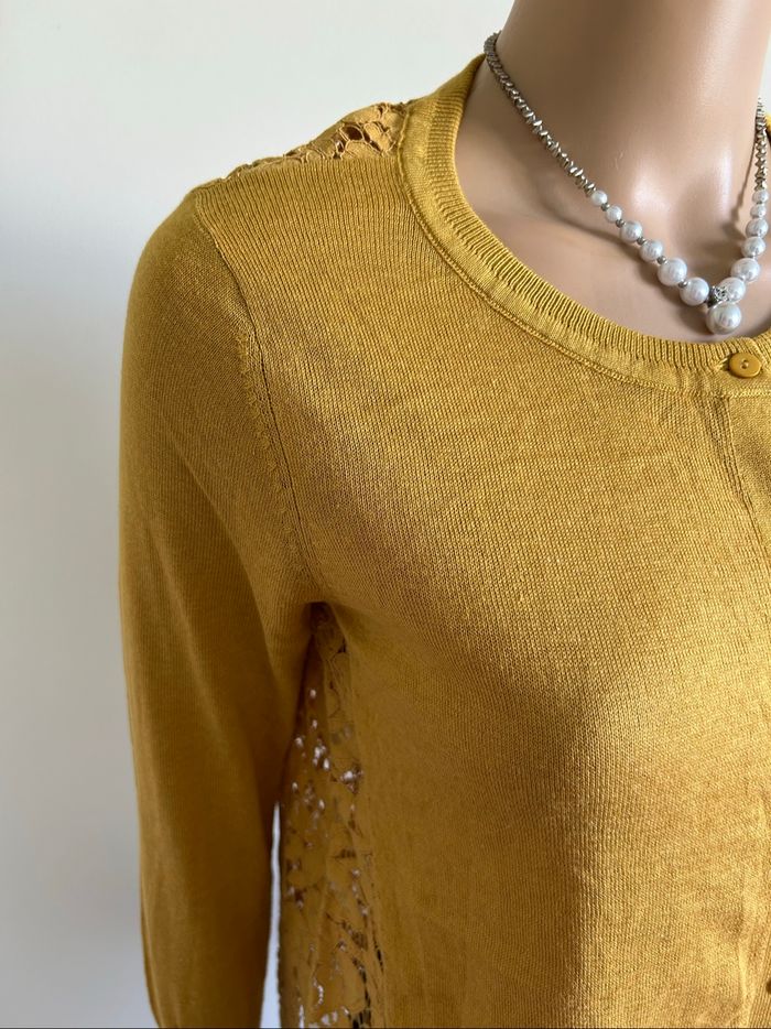 Cardigan jaune moutarde neuf Jus d’Orange taille 2 - photo numéro 4