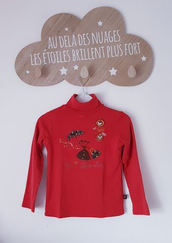 🐹 Sous-pull rouge foncé - Sergent Major - 4 ans 🐹