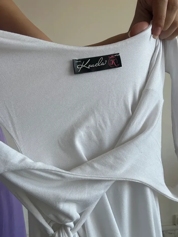 Robe longue blanche doublée taille S - photo numéro 12