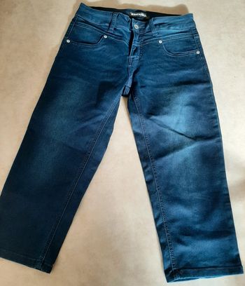 Jean court bleu