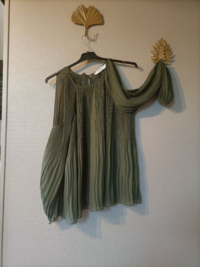 Blouse manches longues vert kaki