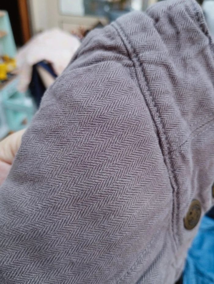 Short habillé motifs chevrons marron 3 ans - photo numéro 4