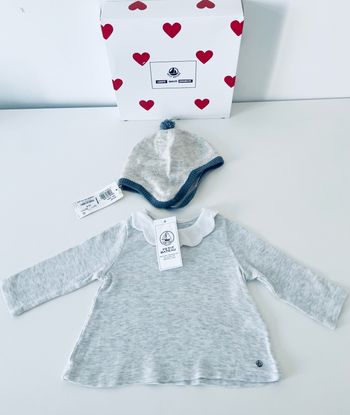 Ensemble haut et bonnet Petit Bateau