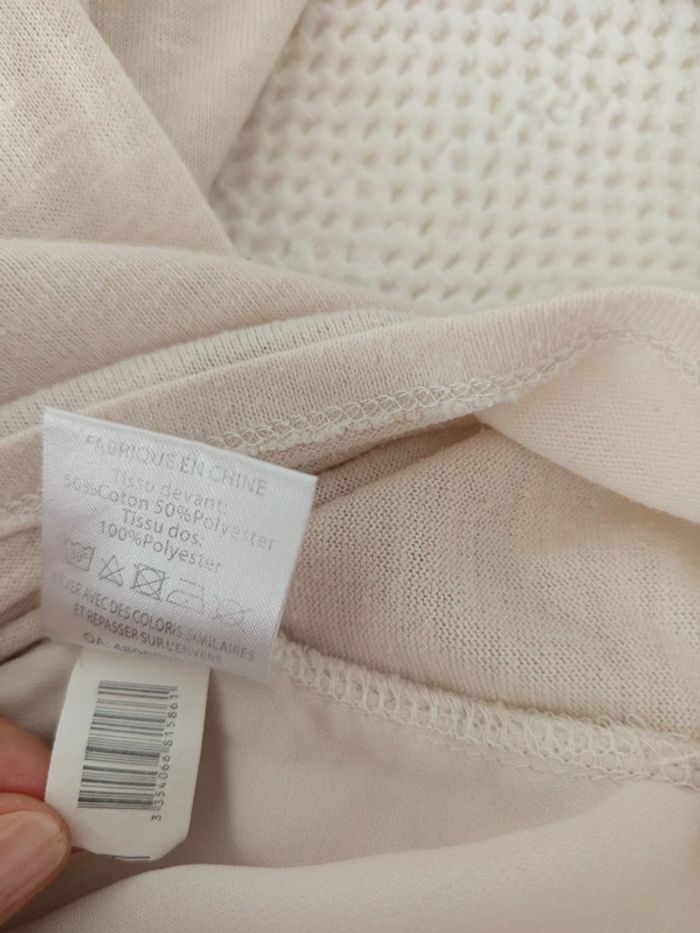 Pull fin beige crème avec voile blanc Firefly taille S - photo numéro 10