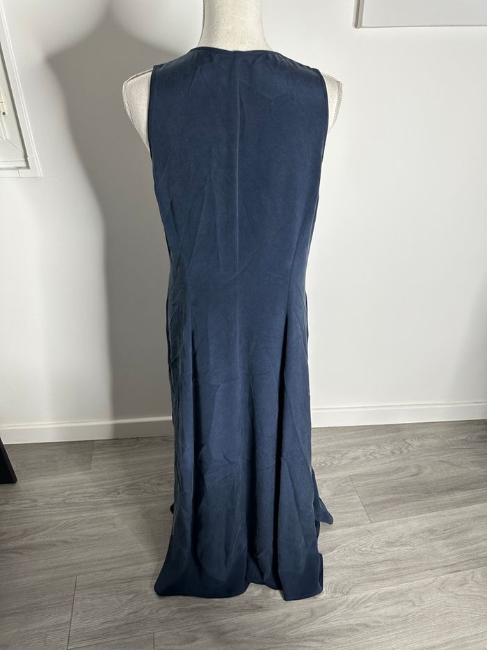 Robe longue oversize ouverte bleue marine Cerruti Vintage T40 L - photo numéro 3