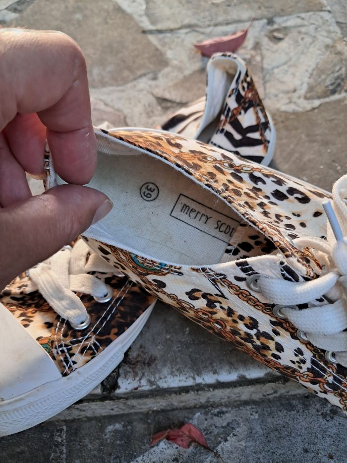 Baskets toile leopard - photo numéro 4