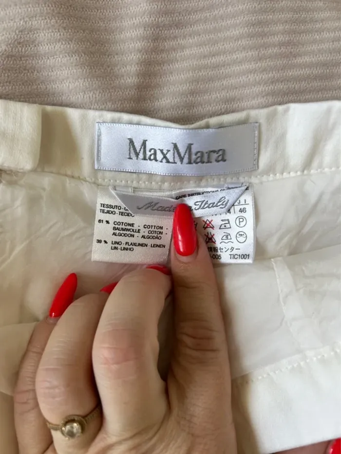 Jupe mi-longue MaxMara en coton et lin – élégante et légère - photo numéro 3