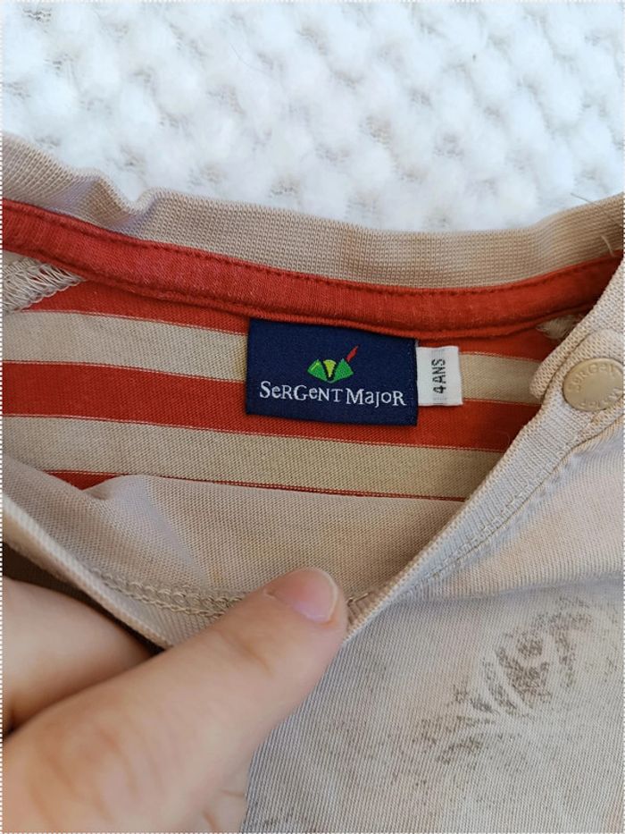 🔸 T-shirt Manches Courtes Sergent Major – 4 ans 🔸 - photo numéro 2