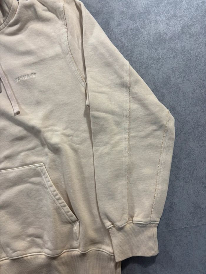 Pull à capuche Carhartt / Hooded Marfa Sweat Beige Taille S neuf avec étiquette - photo numéro 5
