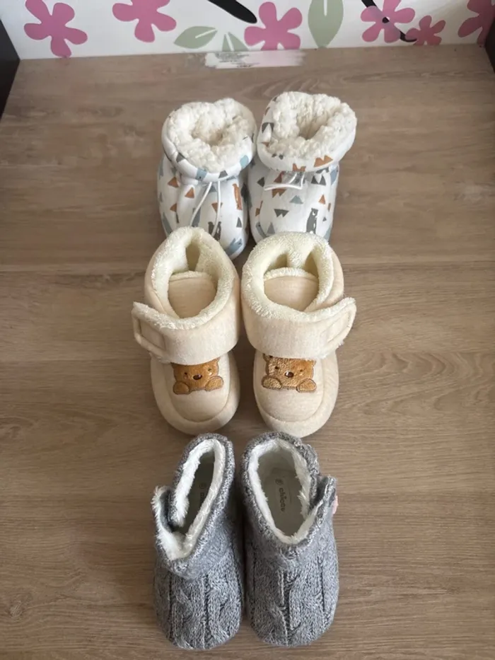 Lot de 3 paires de chaussons