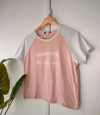 T-shirt rose Jennyfer "Pers' n'ose me dire Non!