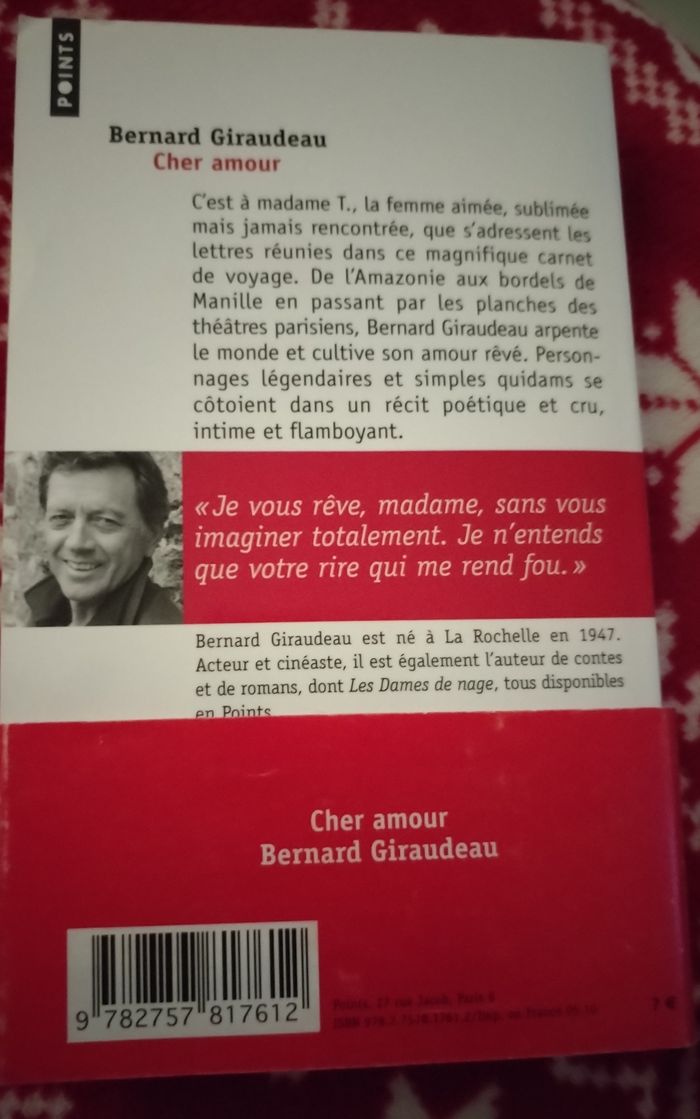 Livre roman "Cher Amour" de Bernard Giraudeau en très bon état - photo numéro 9