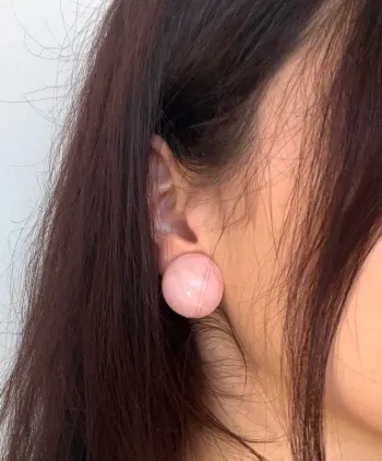 Boucles d’oreilles fantaisies vintage des années 80 roses à clip 🍬