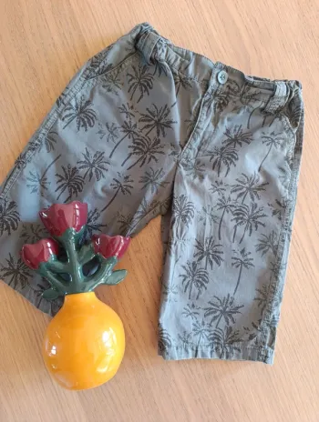 Pantacourt 3 ans vert réglable taille