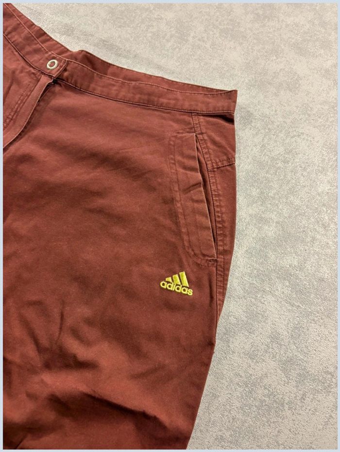 Pantacourt Adidas Vintage Bordeaux et vert Taille 42 - photo numéro 2