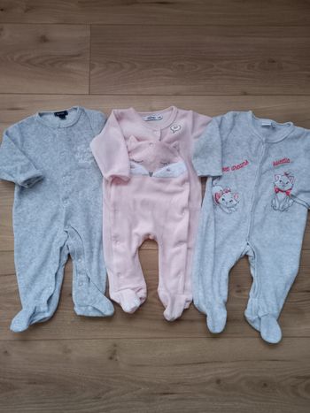 Lot de 3 pyjamas bébé fille