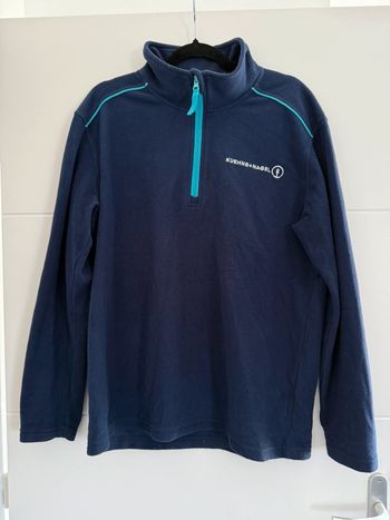 Sweat polaire veste pull haut t-shirt bleu overhemd manches knoop XL sweatshirt homme men
