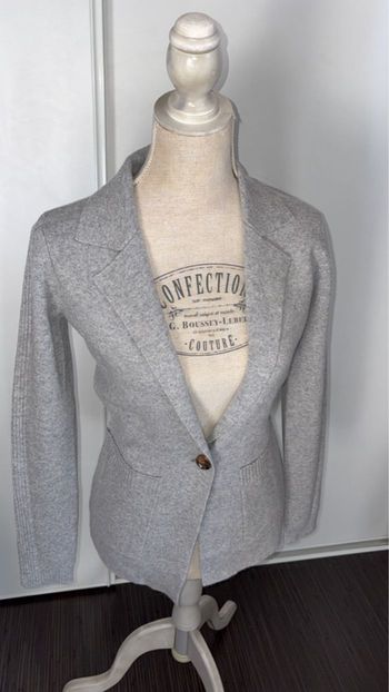 Neuf avec étiquette - Madeleine - Blazer en maille Premium - Taille 34 (FR 36) - Gris