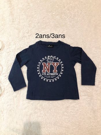 Tee shirt ML NY bleu marine G3a