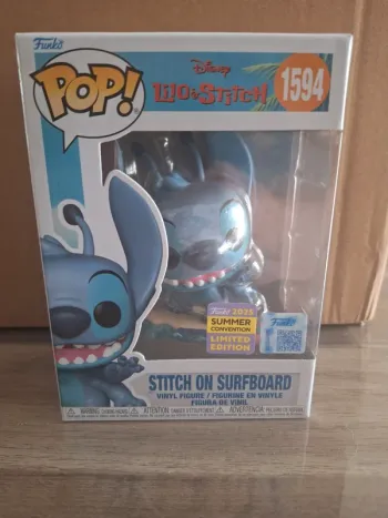 Funko pop Disney stitch on surfboard 1594