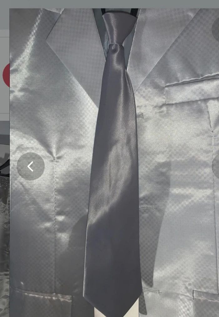 Ensemble costard 12 ans , pantalon chemise veston sans manches cravate - photo numéro 5