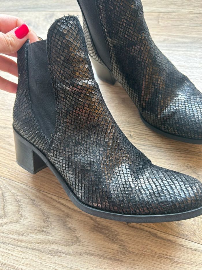 Bottines python à talons - photo numéro 2