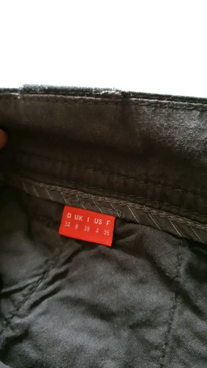 Jupe mi-longue toile jean noire T36 - photo numéro 3