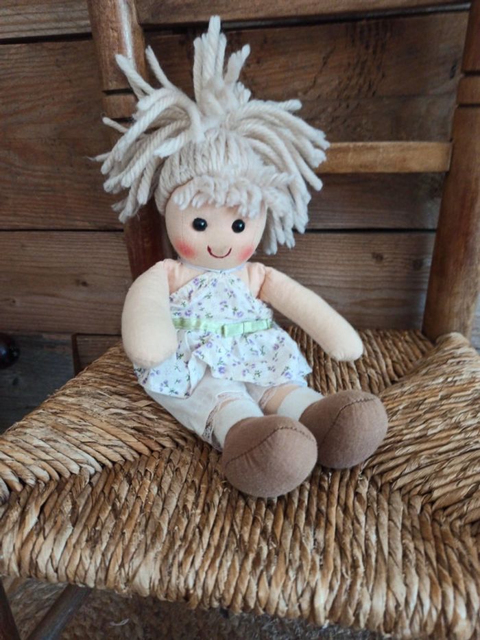 Peluche poupée pomme Pidou 25 cm tbe - photo numéro 5