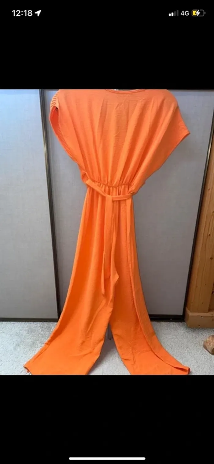 Jolie combinaison manches courtes orange - photo numéro 2