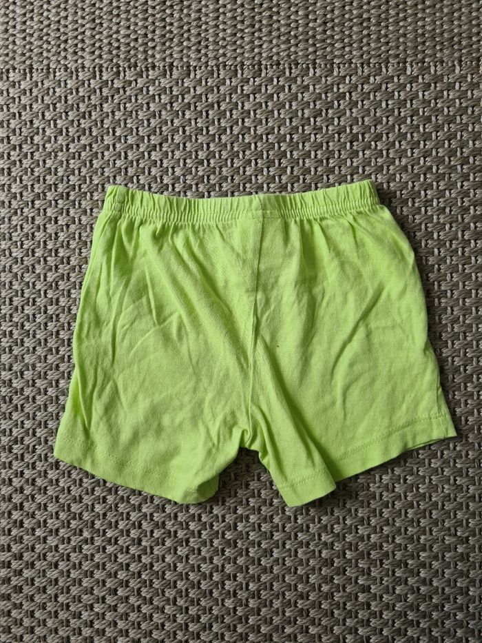 Lot de 2 shorts mixtes vert anis - 12 mois - photo numéro 5