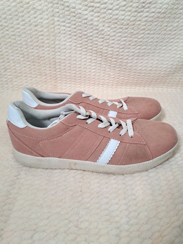 Baskets plates rose poudré - Tissaia - Taille 41 👟 - photo numéro 2