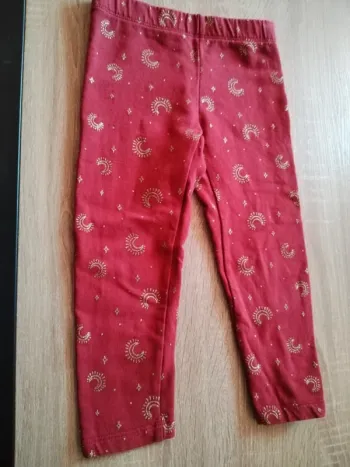 Legging rouge 3 ans