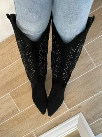 Botte Santiags noir et brillant taille 41