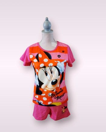 Ensemble Minnie short et t-shirt rose taille 8 ans